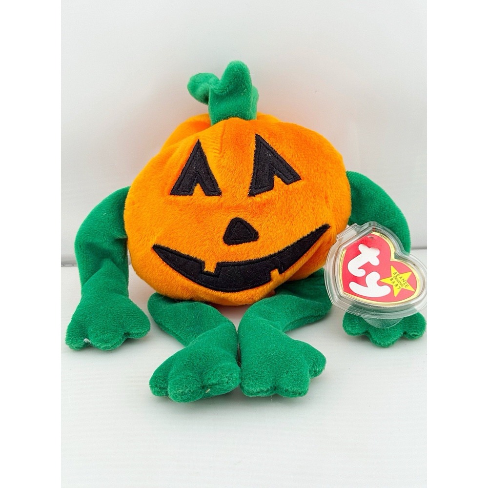Ty Beanie Retired 1998  Pumkin Halloween Plush